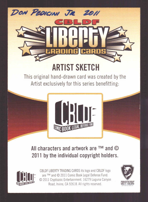 2011 Cryptozoic CBLDF Liberty Artist Sketch Card by Don Pedicini Jr   - TvMovieCards.com