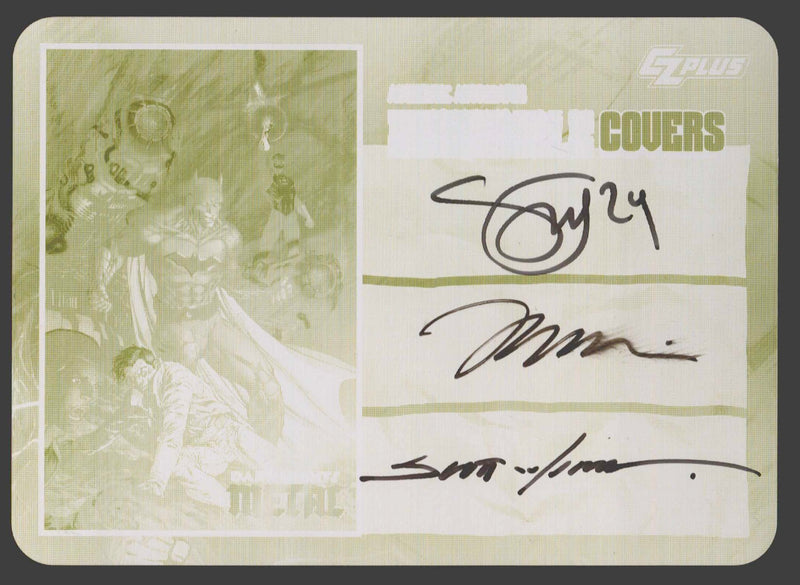2024 CZX Dark Nights Metal Printing Plate Autograph Card Synder / Jim Lee / Will - TvMovieCards.com