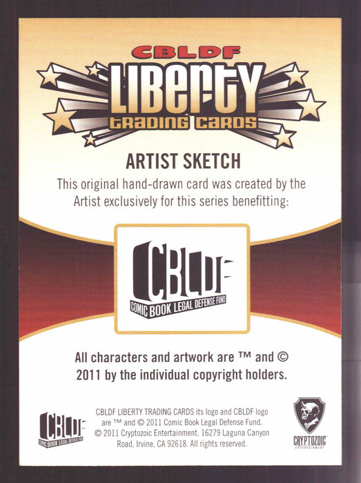 2011 Cryptozoic CBLDF Liberty Artist Sketch Card by Scott McCloud - TvMovieCards.com