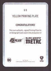 2024 CZX Dark Nights Metal Printing Plate Autograph Card Synder / Jim Lee / Will - TvMovieCards.com
