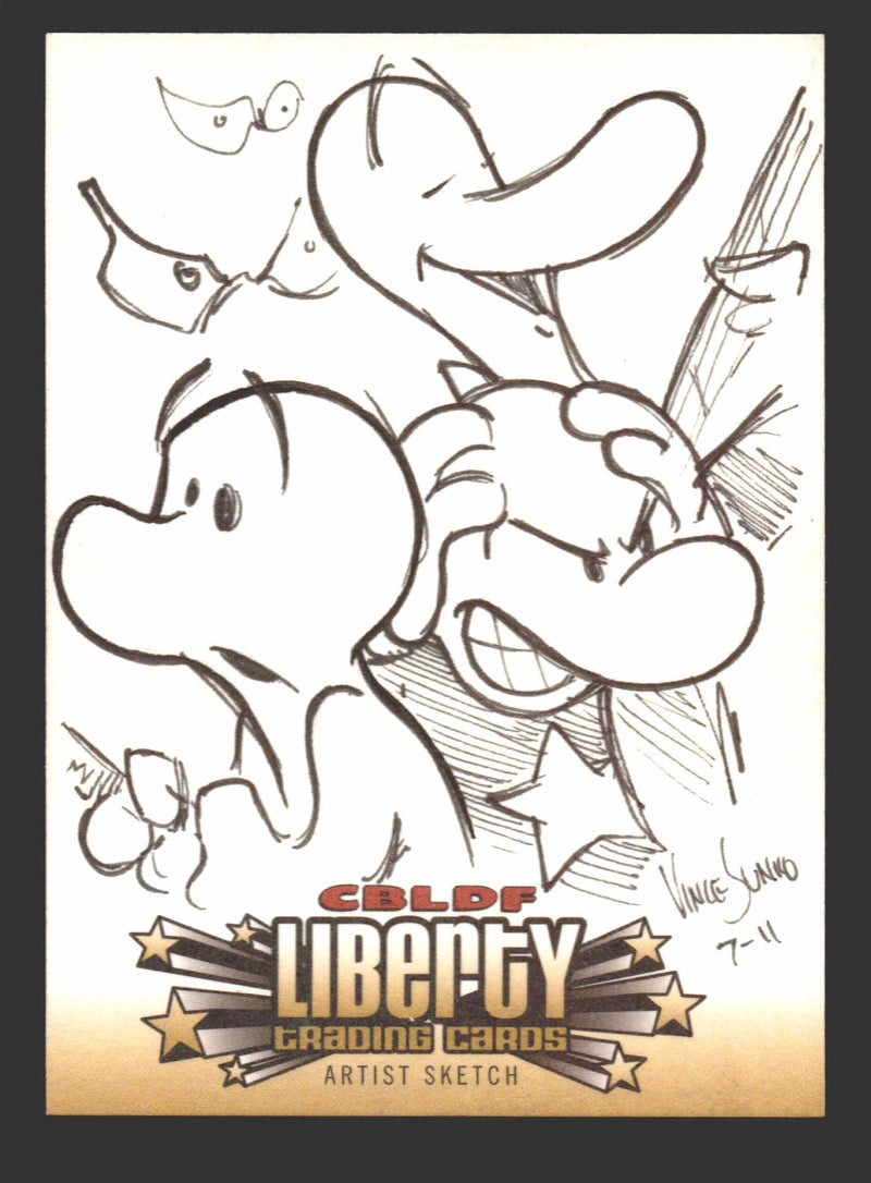2011 Cryptozoic CBLDF Liberty Artist Sketch Card Bone by Vince Sunico   - TvMovieCards.com