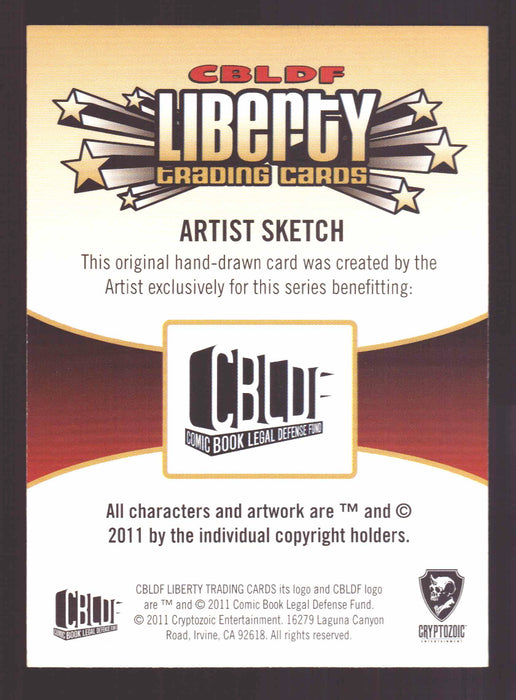 2011 Cryptozoic CBLDF Liberty Artist Sketch Card by Peter Kuper   - TvMovieCards.com