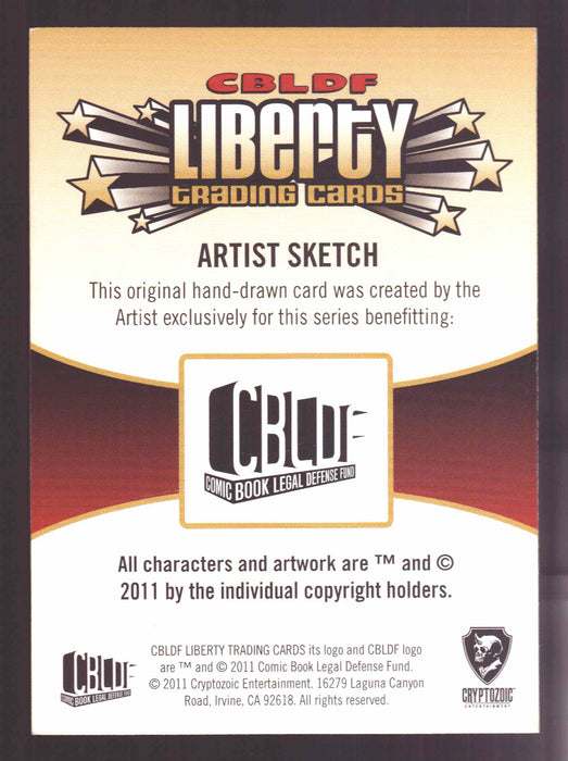 2011 Cryptozoic CBLDF Liberty Artist Sketch Card by Scott McCloud - TvMovieCards.com