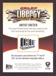 2011 Cryptozoic CBLDF Liberty Artist Sketch Card by Austin Janowsky   - TvMovieCards.com
