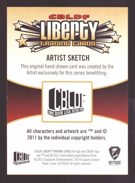 2011 CBLDF Liberty Artist Sketch Trading Card by Wilson Ramos Jr   - TvMovieCards.com