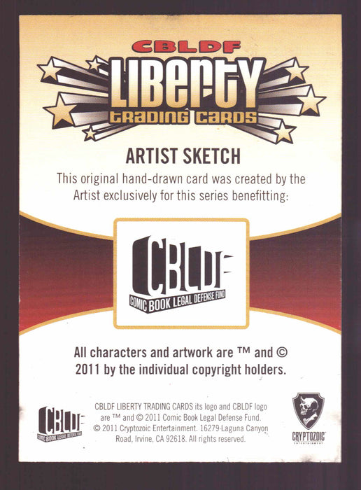 2011 Cryptozoic CBLDF Liberty Artist Sketch Card Bone by Bianca Thompson   - TvMovieCards.com