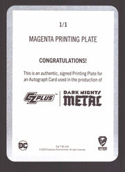 2024 CZX Dark Nights Metal Printing Plate Autograph Card Tynion IV / Romita Jr / - TvMovieCards.com