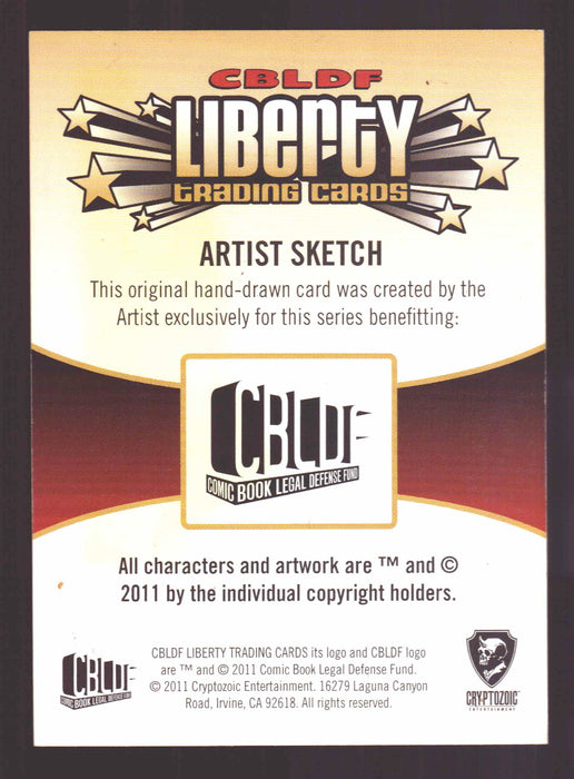 2011 CBLDF Comic Book Legal Defense Fund Liberty Artist Sketch Trading Card   - TvMovieCards.com