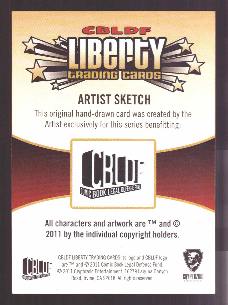 2011 CBLDF Liberty Artist Sketch Trading Card by Rich Molinelli RAM - TvMovieCards.com