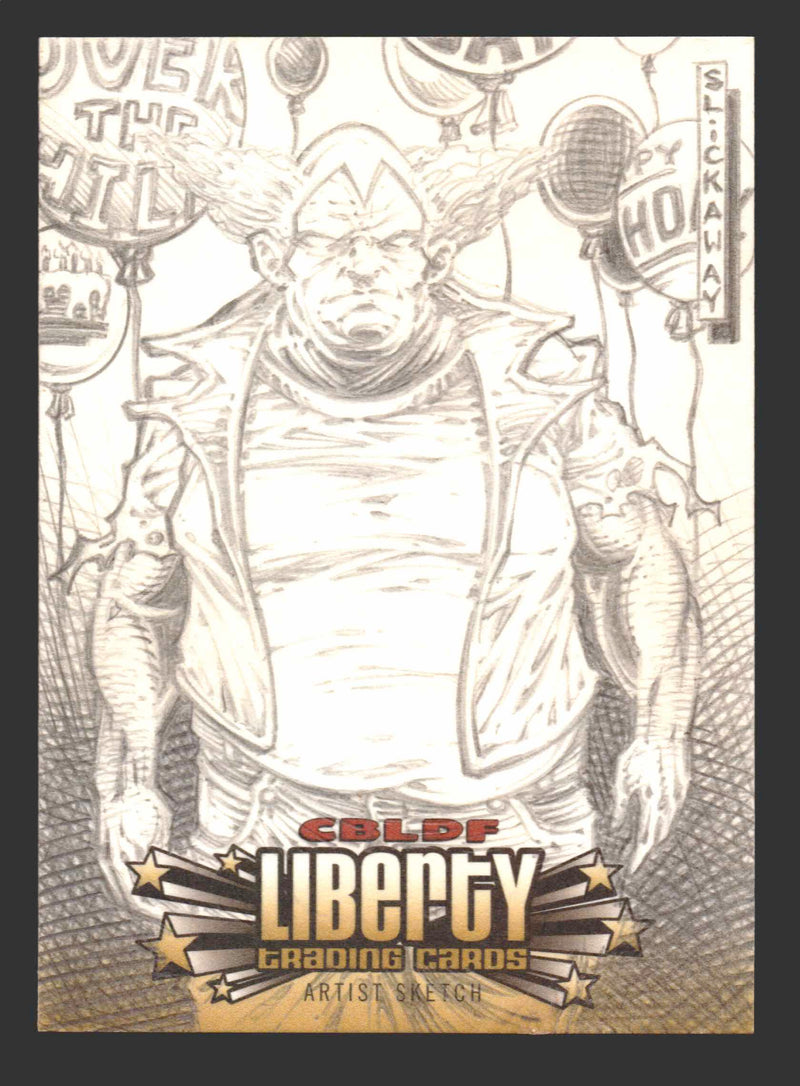 2011 Cryptozoic CBLDF Liberty Artist Sketch Card by Larry 'Slickaway' Schlekewy   - TvMovieCards.com