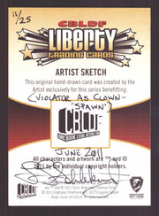 2011 Cryptozoic CBLDF Liberty Artist Sketch Card by Larry 'Slickaway' Schlekewy   - TvMovieCards.com