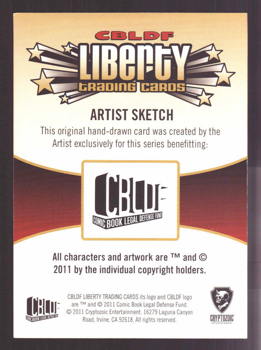 2011 CBLDF Liberty Artist Sketch Trading Card by Rich Molinelli RAM - TvMovieCards.com