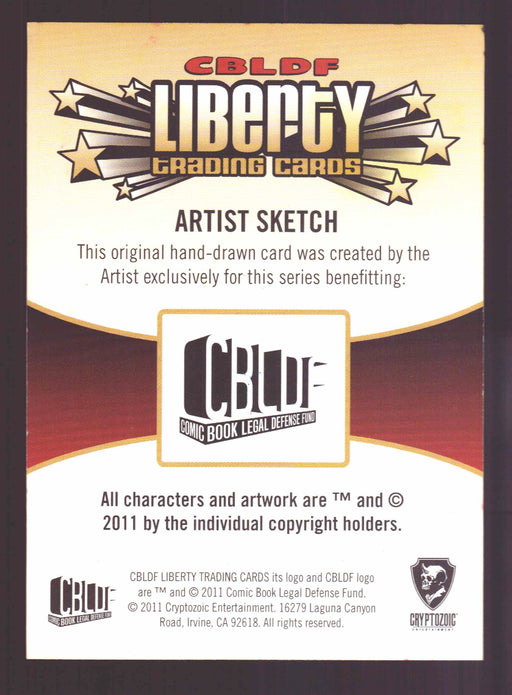 2011 CBLDF Comic Book Legal Defense Fund Liberty Artist Sketch Trading Card   - TvMovieCards.com