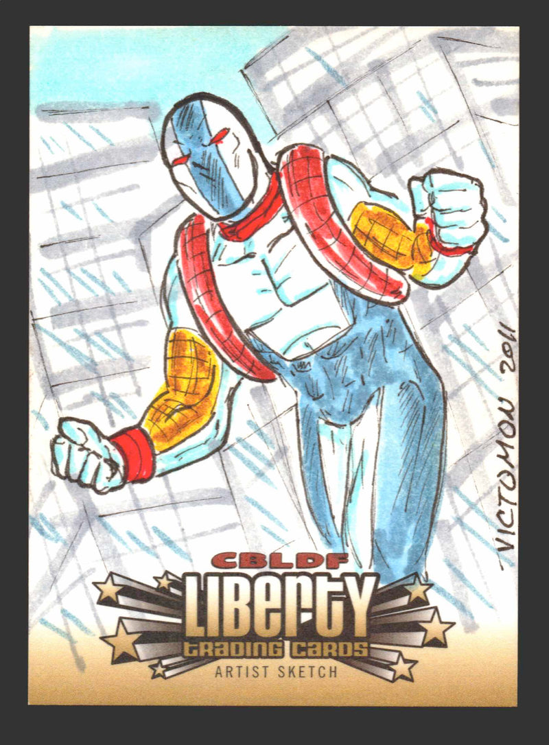 2011 Cryptozoic CBLDF Liberty Artist Sketch Card by Victor "Victomon" Rodriguez   - TvMovieCards.com