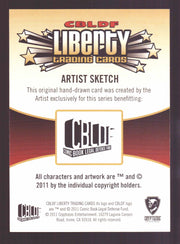 2011 Cryptozoic CBLDF Liberty Artist Sketch Card by Victor "Victomon" Rodriguez   - TvMovieCards.com