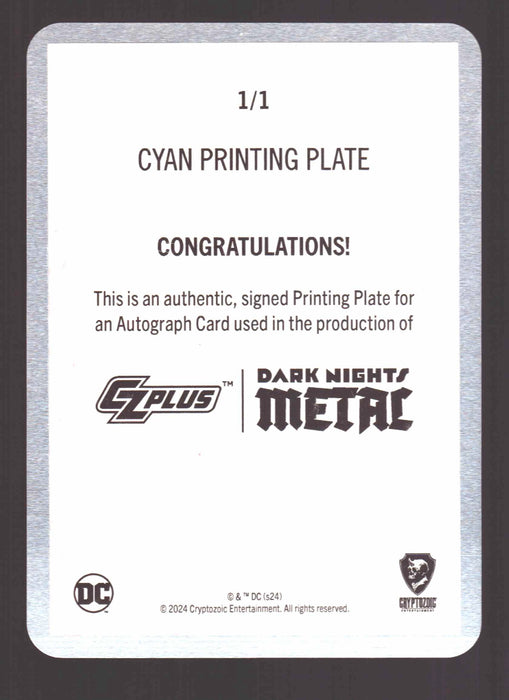 2024 CZX Dark Nights Metal Printing Plate Autograph Card Synder / Capullo / Glapion