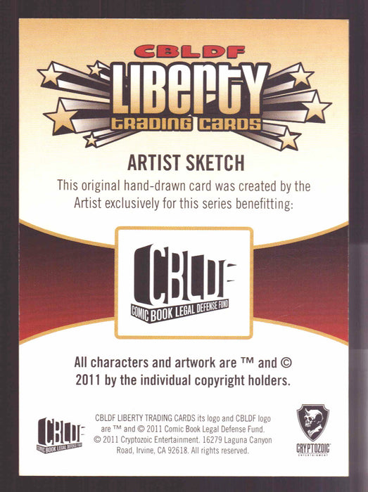 2011 CBLDF Liberty Artist Sketch Trading Card by Rich Molinelli RAM - TvMovieCards.com