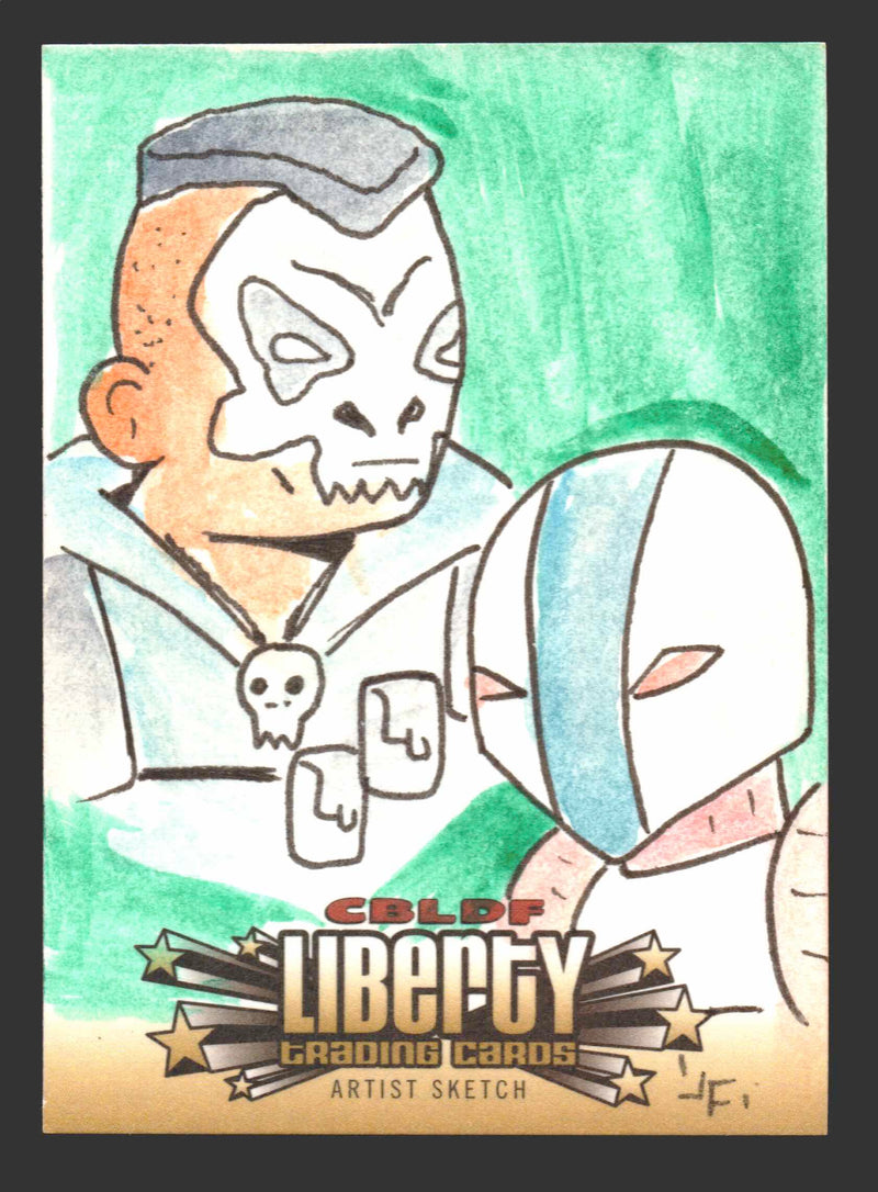 2011 Cryptozoic CBLDF Liberty Artist Sketch Card Bone by Jerry Fleming   - TvMovieCards.com