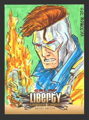 2011 Cryptozoic CBLDF Liberty Artist Sketch Card by Victor "Victomon" Rodriguez   - TvMovieCards.com
