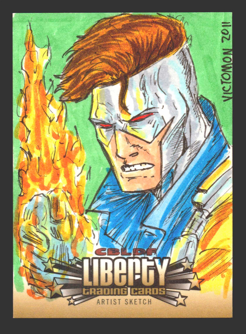 2011 Cryptozoic CBLDF Liberty Artist Sketch Card by Victor "Victomon" Rodriguez   - TvMovieCards.com