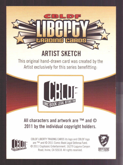 2011 CBLDF Liberty Artist Sketch Trading Card by Rich Molinelli RAM - TvMovieCards.com