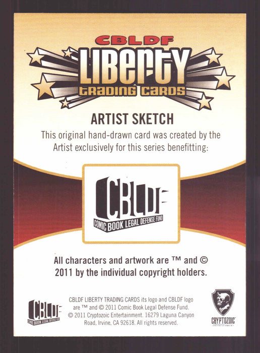 2011 Cryptozoic CBLDF Liberty Artist Sketch Card by Remy "Eisu" Mokhtar   - TvMovieCards.com