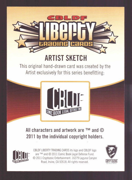 2011 CBLDF Liberty Artist Sketch Coraline Trading Card by Neil Gaiman   - TvMovieCards.com