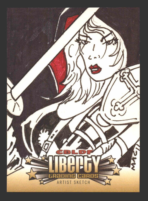 2011 Cryptozoic CBLDF Liberty Artist Sketch Card by Mickey Clausen   - TvMovieCards.com