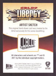 2011 Cryptozoic CBLDF Liberty Artist Sketch Card by Mickey Clausen   - TvMovieCards.com