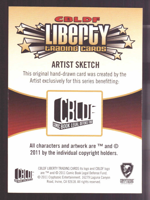 2011 CBLDF Liberty Artist Sketch Trading Card by Rich Molinelli RAM - TvMovieCards.com