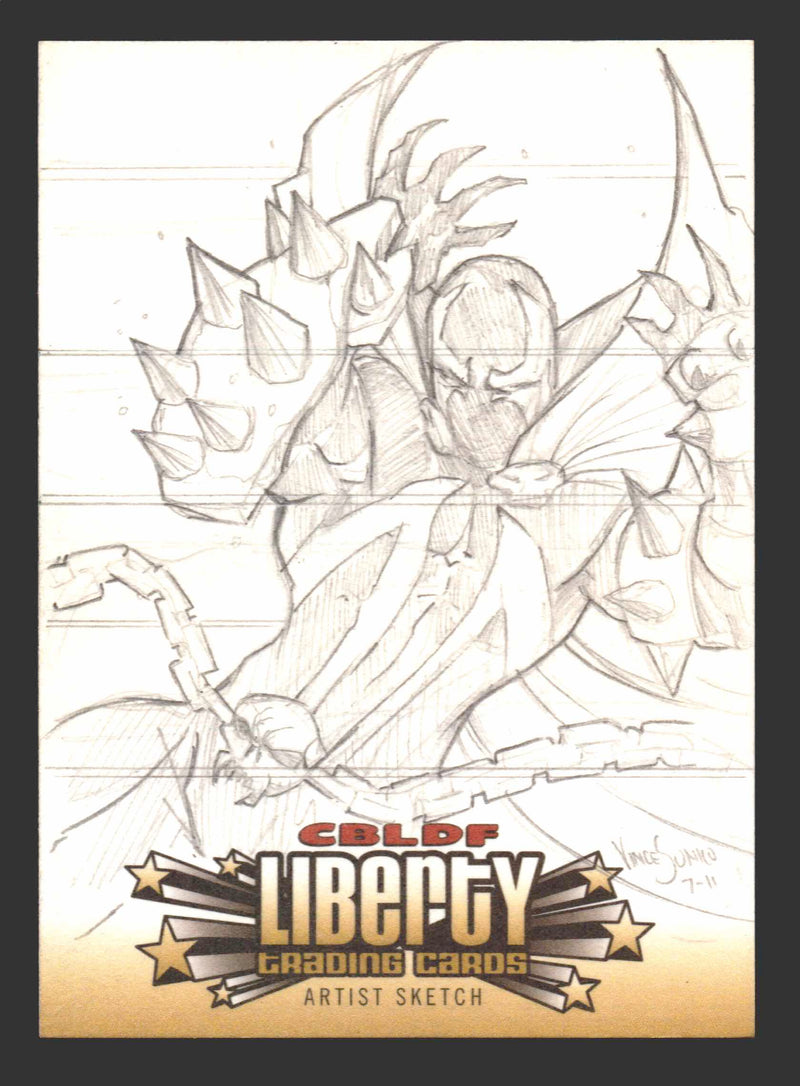 2011 Cryptozoic CBLDF Liberty Artist Sketch Card Bone by Vince Sunico   - TvMovieCards.com
