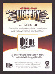 2011 Cryptozoic CBLDF Liberty Artist Sketch Card Bone by Vince Sunico   - TvMovieCards.com
