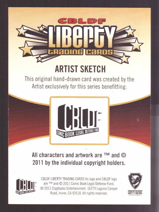 2011 CBLDF Liberty Artist Sketch Trading Card by Rich Molinelli RAM - TvMovieCards.com