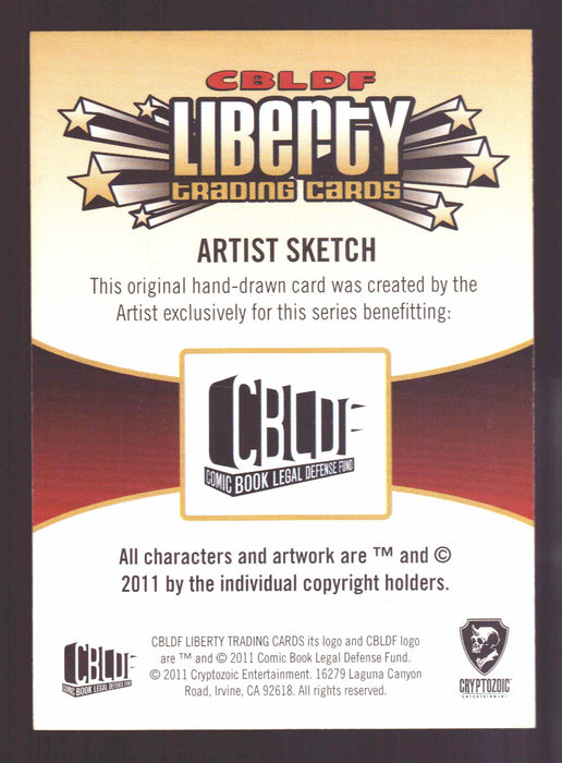 2011 Cryptozoic CBLDF Liberty Artist Sketch Card by Jerry Fleming   - TvMovieCards.com