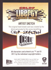 2011 Cryptozoic CBLDF Liberty Artist Sketch Card TERRAN SANDZ by Chip Skelton   - TvMovieCards.com