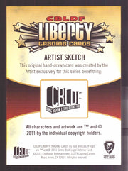 2011 Cryptozoic CBLDF Liberty Artist Sketch Trading Card by Jason Durden - TvMovieCards.com