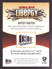 2011 Cryptozoic CBLDF Liberty Artist Sketch Trading Card by Jason Durden - TvMovieCards.com