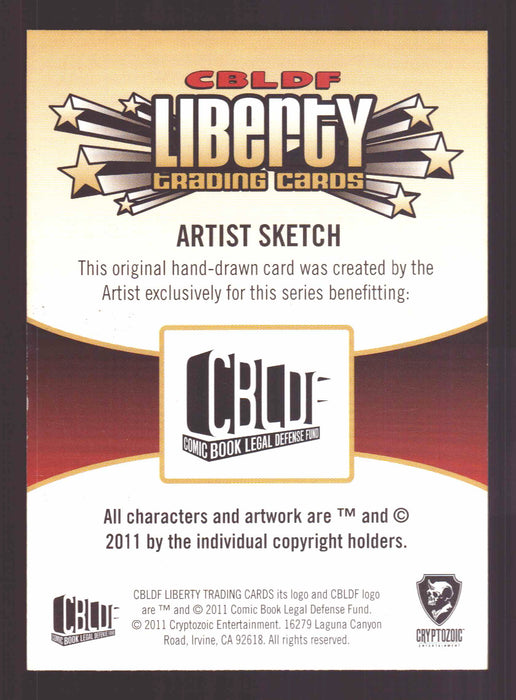 2011 Cryptozoic CBLDF Liberty Artist Sketch Card by Dan Smith   - TvMovieCards.com