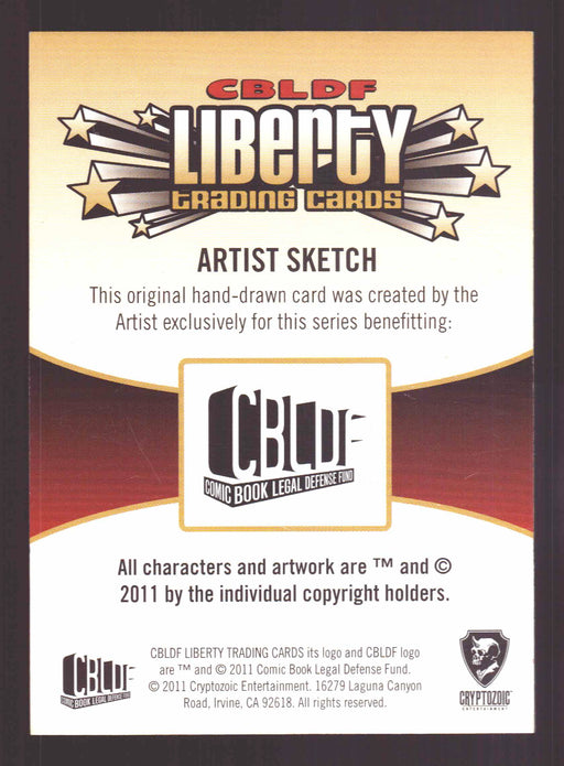 2011 Cryptozoic CBLDF Liberty Artist Sketch Card by Joel Carroll   - TvMovieCards.com