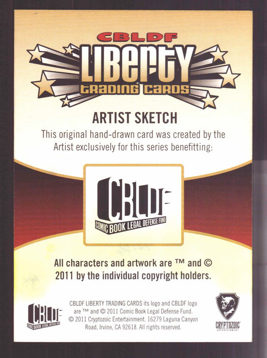 2011 Cryptozoic CBLDF Liberty Artist Sketch Trading Card by Jason Durden - TvMovieCards.com