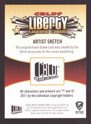 2011 CBLDF Comic Book Legal Defense Fund Liberty Artist Sketch Trading Card   - TvMovieCards.com