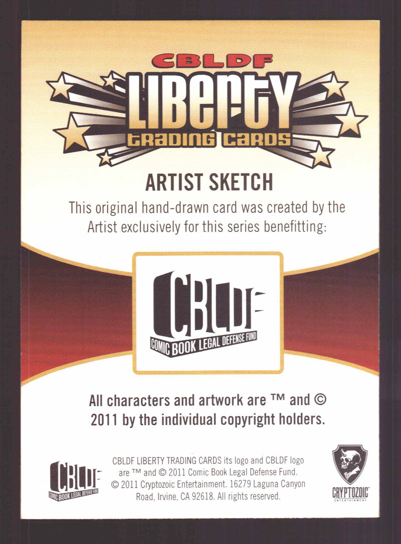 2011 CBLDF Comic Book Legal Defense Fund Liberty Artist Sketch Trading Card   - TvMovieCards.com