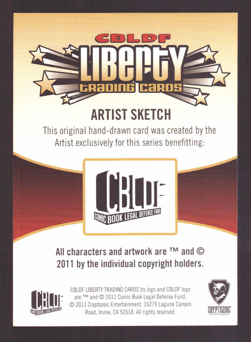 2011 CBLDF Comic Book Legal Defense Fund Liberty Artist Sketch Trading Card   - TvMovieCards.com