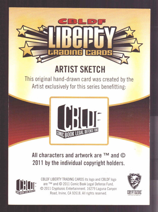 2011 Cryptozoic CBLDF Liberty Artist Sketch Card by Christian James Thomas - TvMovieCards.com