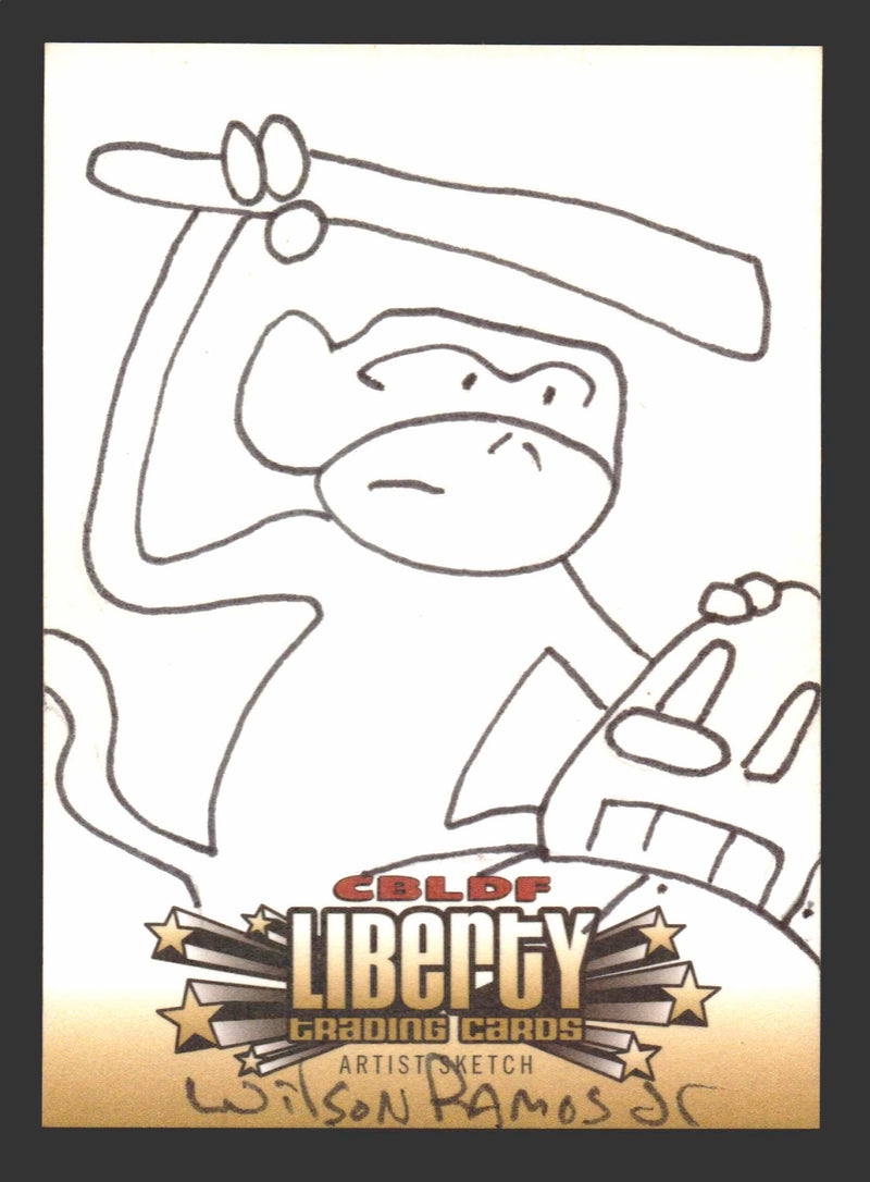 2011 CBLDF Liberty Artist Sketch Trading Card by Wilson Ramos Jr   - TvMovieCards.com