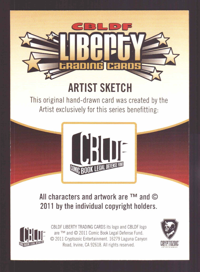 2011 CBLDF Liberty Artist Sketch Trading Card by Wilson Ramos Jr   - TvMovieCards.com