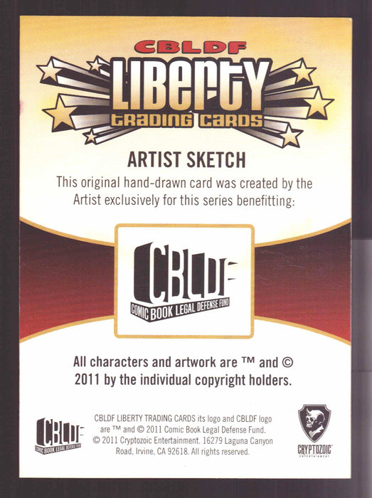 2011 Cryptozoic CBLDF Liberty Artist Sketch Card by Christian James Thomas - TvMovieCards.com