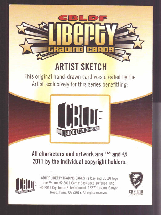2011 Cryptozoic CBLDF Liberty Artist Sketch Card by Christian James Thomas - TvMovieCards.com