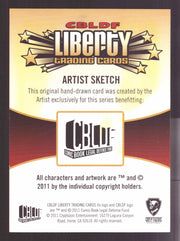 2011 Cryptozoic CBLDF Liberty Artist Sketch Card by Christian James Thomas - TvMovieCards.com