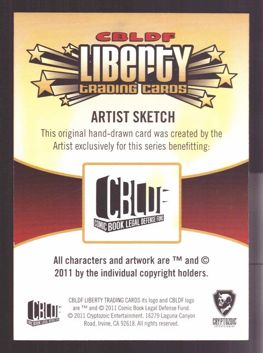 2011 Cryptozoic CBLDF Liberty Artist Sketch Card by Christian James Thomas - TvMovieCards.com